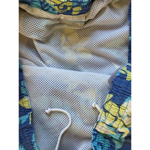 COLUMBIA MENS PLUSSIZE XXL 6L SWIM TRUNK FLORAL SHORT HAWAIIAN ADJUSTABLE POCKET - Picture 6 of 9